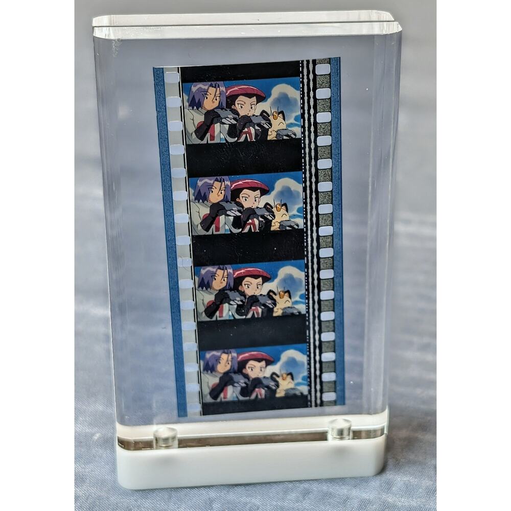Vintage Pokémon Team Rocket 35mm Film Cell Display - Jessie James Meowth - Rare